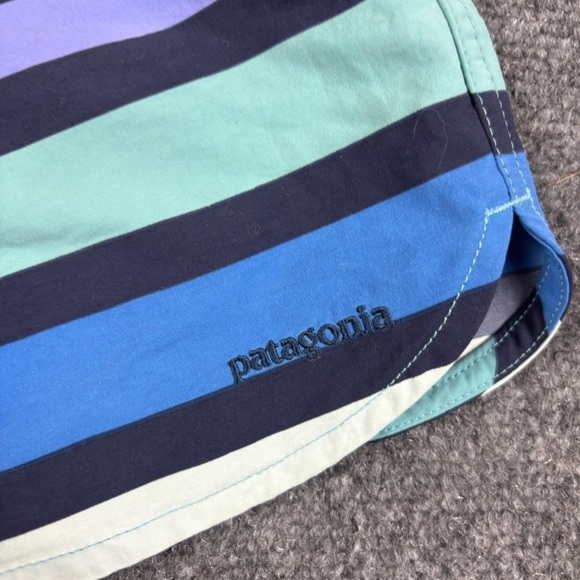 PATAGONIA Women’s W’s Wavefarer Boardshort 5” Water Ribbons: Dam Blue size: 8 - Picture 5 of 11
